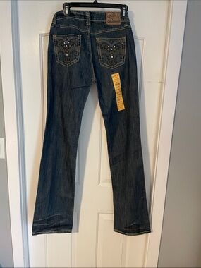 Cowgirl up play in the dirt style boot cut mid rise original fit jeans Y2K